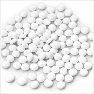 White Opaque 17-19mm Glass Nuggets (Gems)