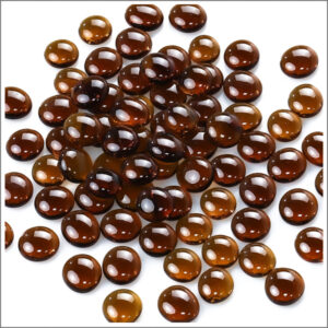 Amber 17-19mm Glass Nuggets (Gems)