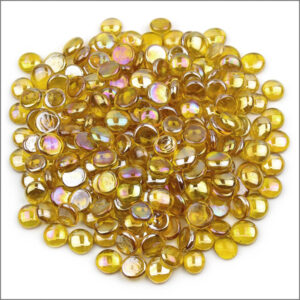 Yellow Luster 12-14mm Glass Nuggets (Gems)