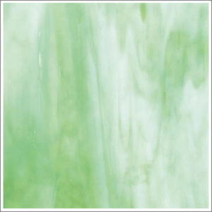 Bullseye White Opalescent & Light Green Transparent Streaky 90 C.O.E. Glass (002107-0000)