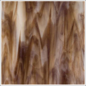 Bullseye White Opalescent & Dark Brown Transparent Streaky 90 C.O.E. Glass (002109-0030)