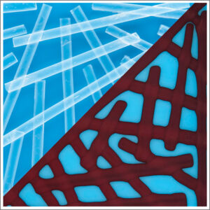 Oceanside Compatible Red Reactive Opal Noodles (N-045-F)
