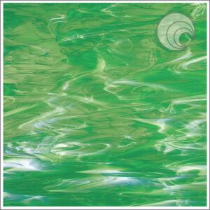Oceanside Light Green & White Wispy Glass (329-2S-F)