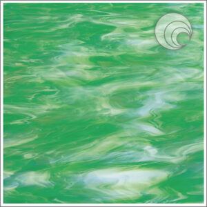 Oceanside Light Green & White Smooth Glass (327-2S-F)