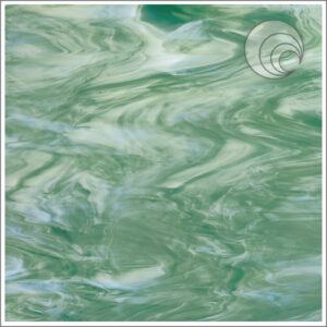 Oceanside Seafoam Green & White Translucent Glass (828-72S-F)