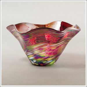 Red Rainbow Twist Mini Wave Bowl