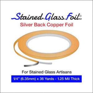 Stained Glass Copper Foil 1/4" SILVER BACK 1.25 mil (Import)