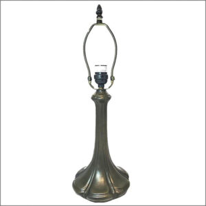 Medium Nouveau Petal Lamp Base Antique Bronze Finish
