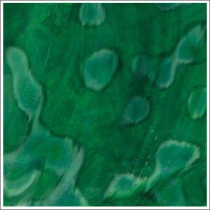 Bullseye Medium Leaf & Emerald Green Ring Mottle Glass (006247-0000)