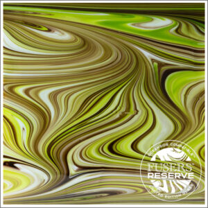 Oceanside Fusers’ Reserve "Dubai Chocolate" Moss Green, Dark Brown & White Opal Glass (FR-89-F)