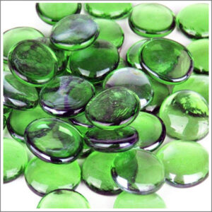 Green 30-32mm Glass Nuggets (Gems)