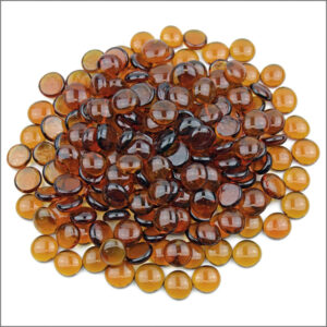 Amber 30-32mm Glass Nuggets (Gems)