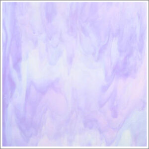Bullseye Glascadia White & Petal Pink Opalescent with Neo-Lavender Shift Transparent 90 C.O.E. Glass